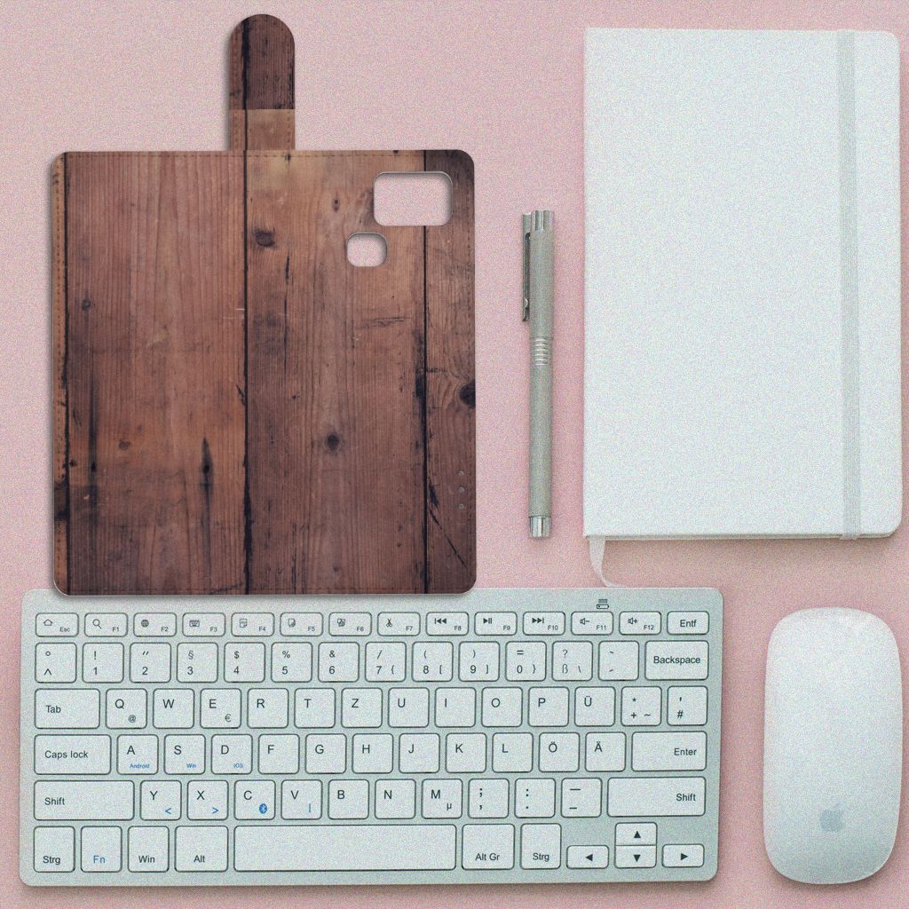 Samsung Galaxy A21s Book Style Case Old Wood