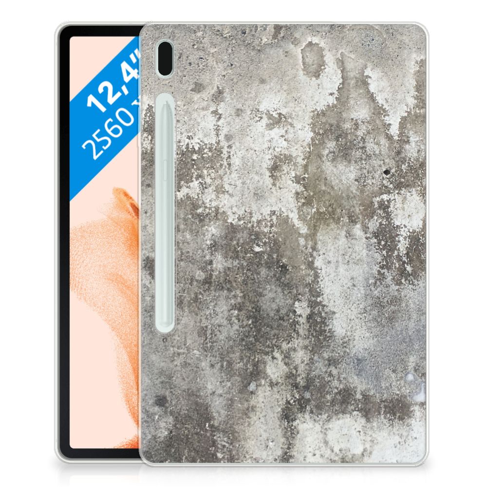 Samsung Galaxy Tab S7FE Tablet Back Cover Beton Print - B2C Telecom