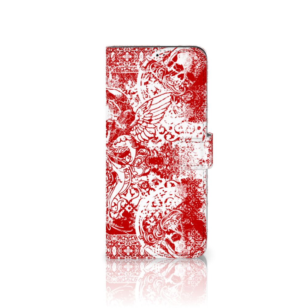 Telefoonhoesje met Naam Samsung Galaxy A13 (4G) Angel Skull Rood