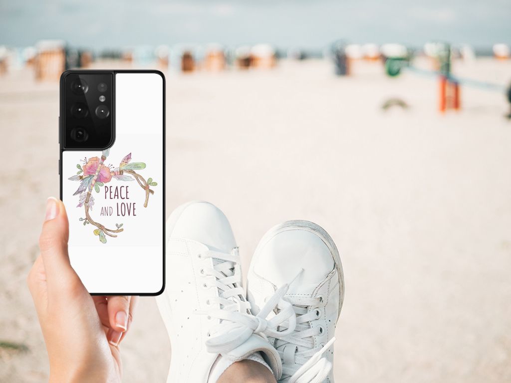 Samsung Galaxy S21 Ultra Hoesje Boho Text B2C Telecom