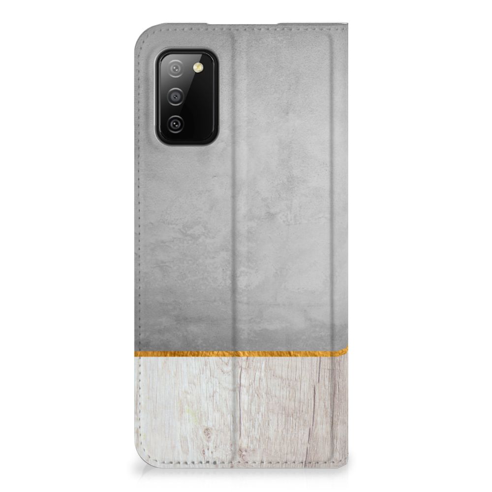 Samsung Galaxy M02s | A02s Book Wallet Case Wood Concrete - B2C Telecom