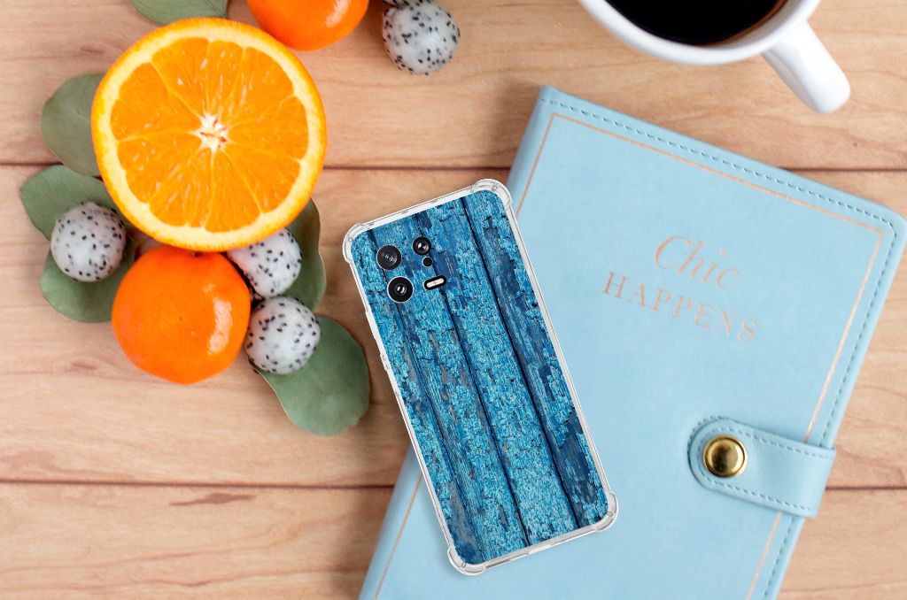 Xiaomi 13 Stevig Telefoonhoesje Wood Blue