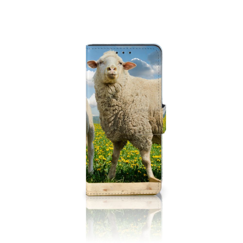 Huawei P40 Telefoonhoesje met Pasjes Schaap en Lammetje
