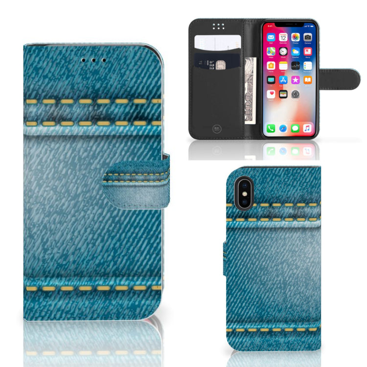 Apple iPhone X | Xs Wallet Case met Pasjes Jeans