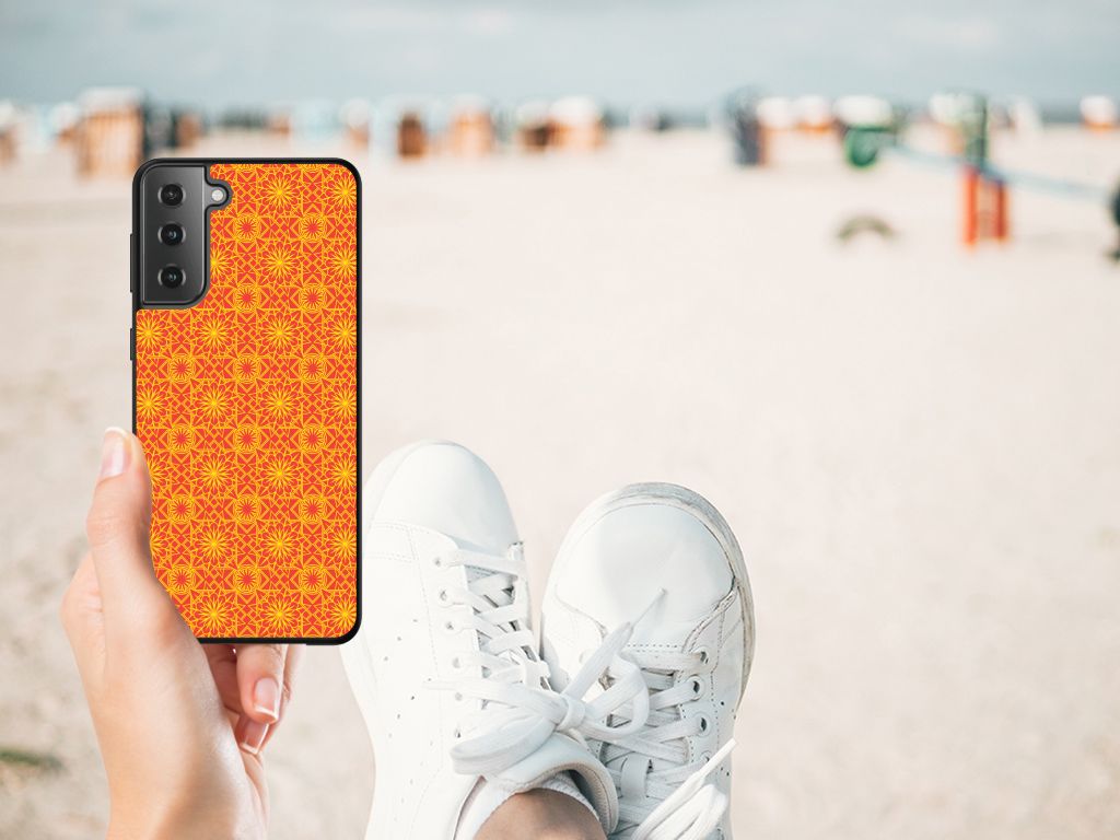 Samsung Galaxy S21 Plus Back Case Batik Oranje B2C Telecom