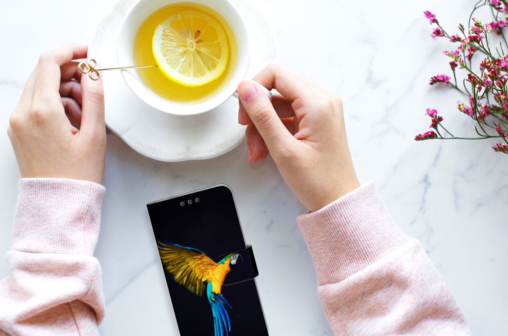 Microsoft Lumia 650 Telefoonhoesje met Pasjes Papegaai