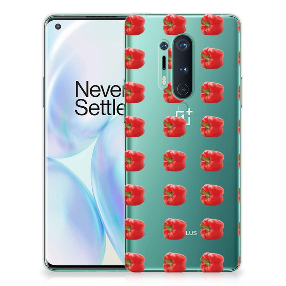 OnePlus 8 Pro Siliconen Case Paprika Red