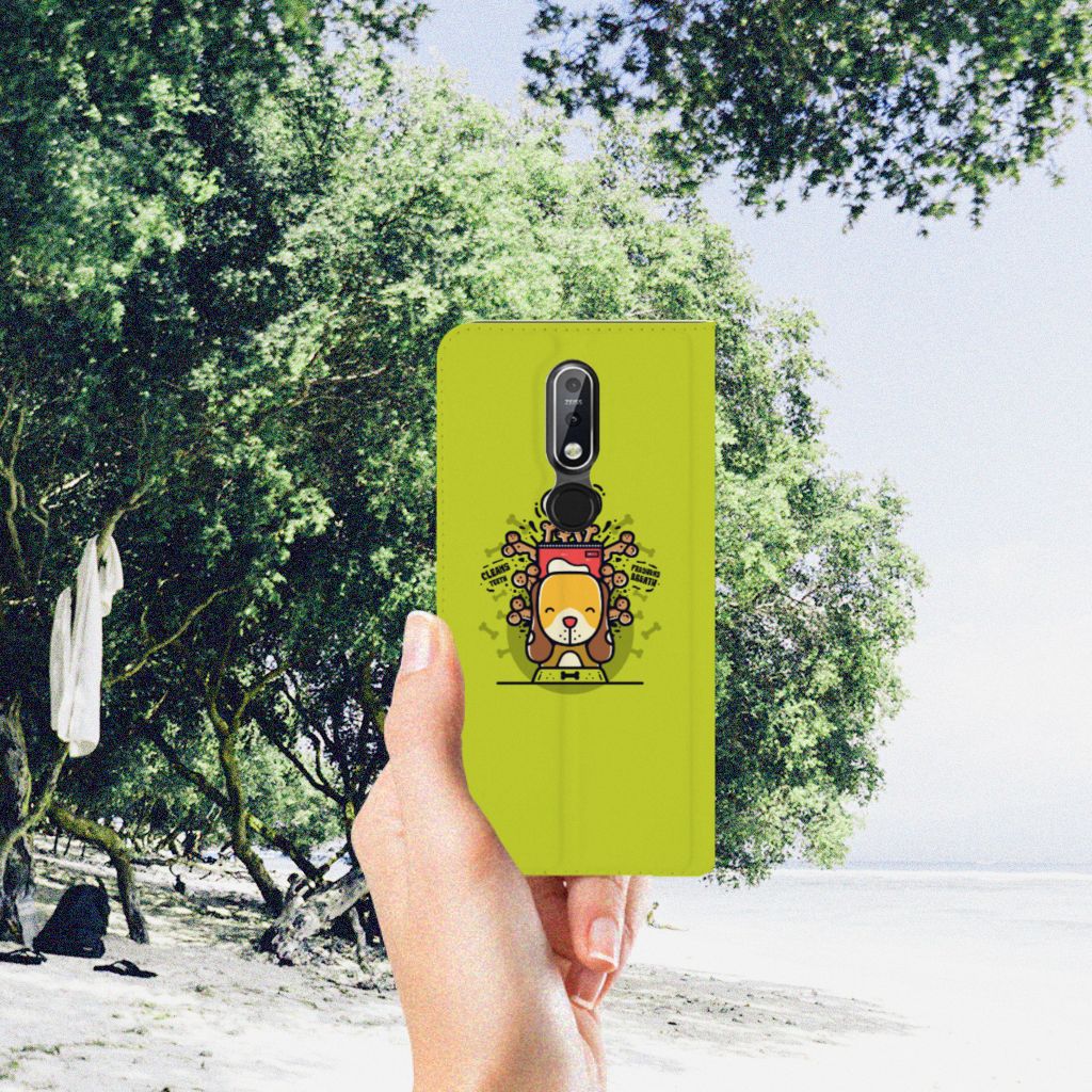 Nokia 7.1 (2018) Magnet Case Doggy Biscuit