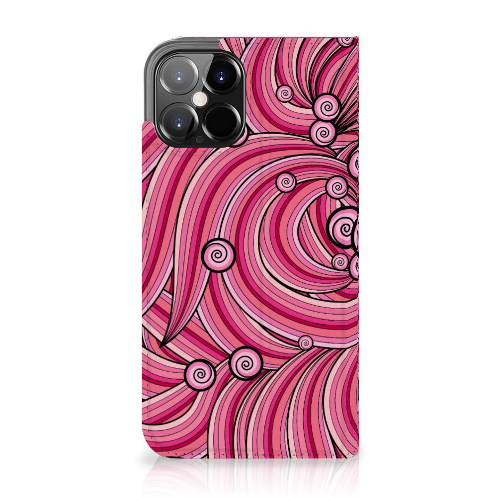iPhone 12 Pro Max Bookcase Swirl Pink - B2C Telecom