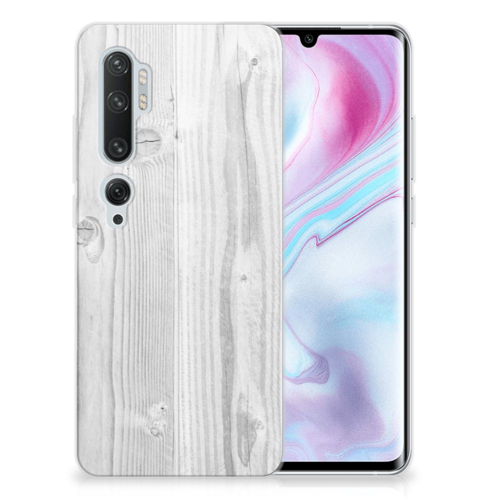 Xiaomi Mi Note 10 Pro Bumper Hoesje White Wood