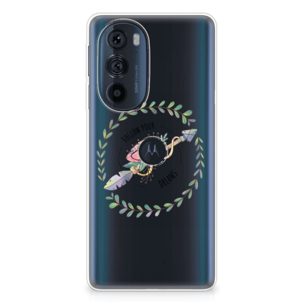Motorola Edge 30 Pro Telefoonhoesje met Naam Boho Dreams B2C Telecom
