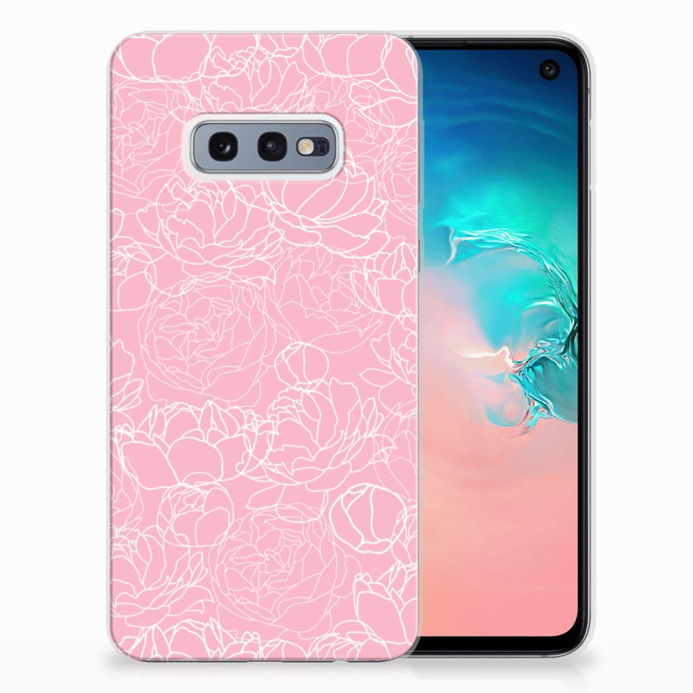 Samsung Galaxy S10e TPU Case White Flowers