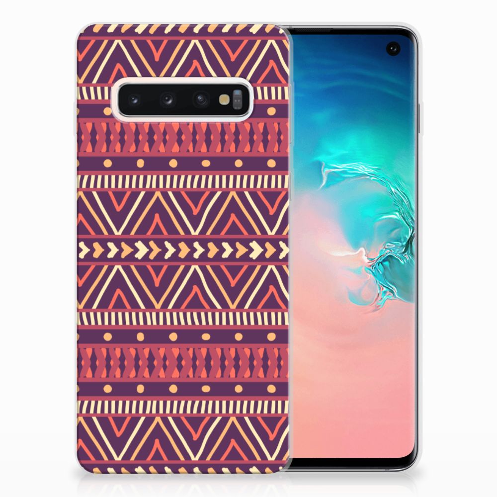 Samsung Galaxy S10 TPU bumper Aztec Paars