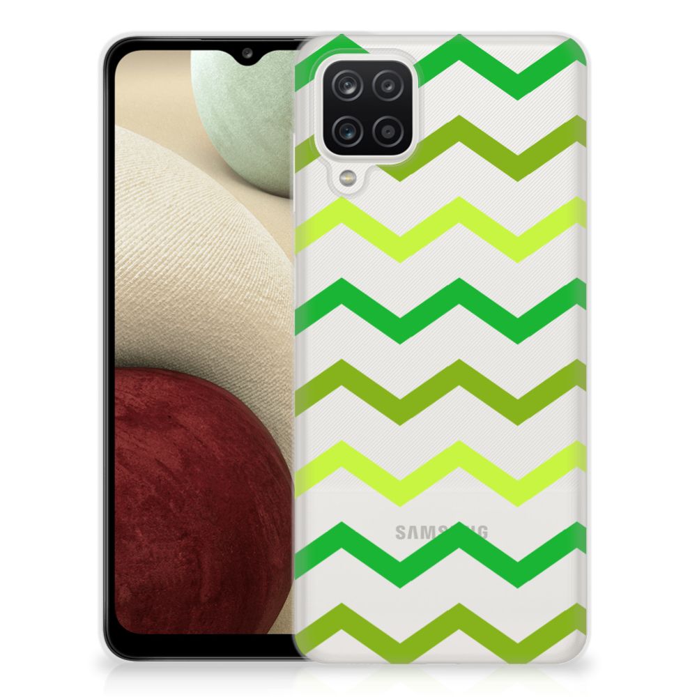Samsung Galaxy A12 TPU bumper Zigzag Groen B2C Telecom