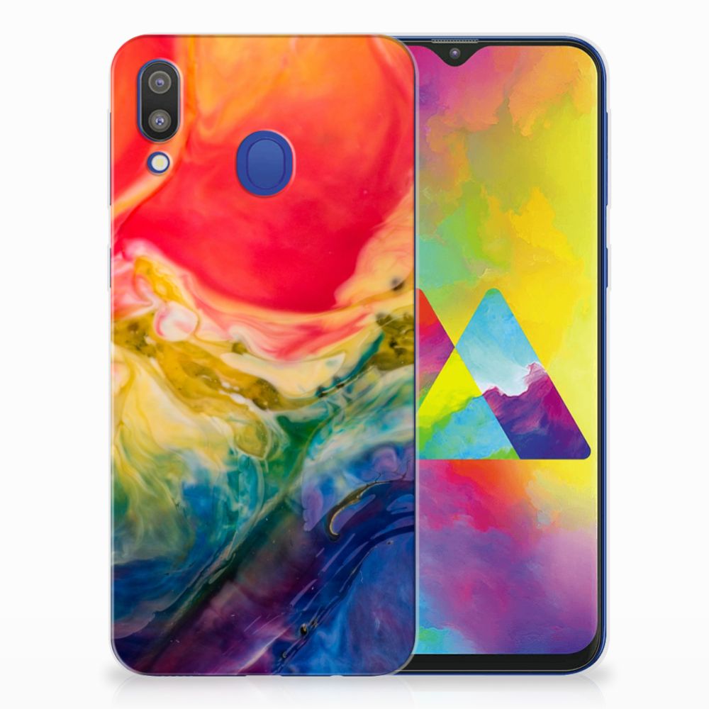 Hoesje maken Samsung Galaxy M20 (Power) Watercolor Dark