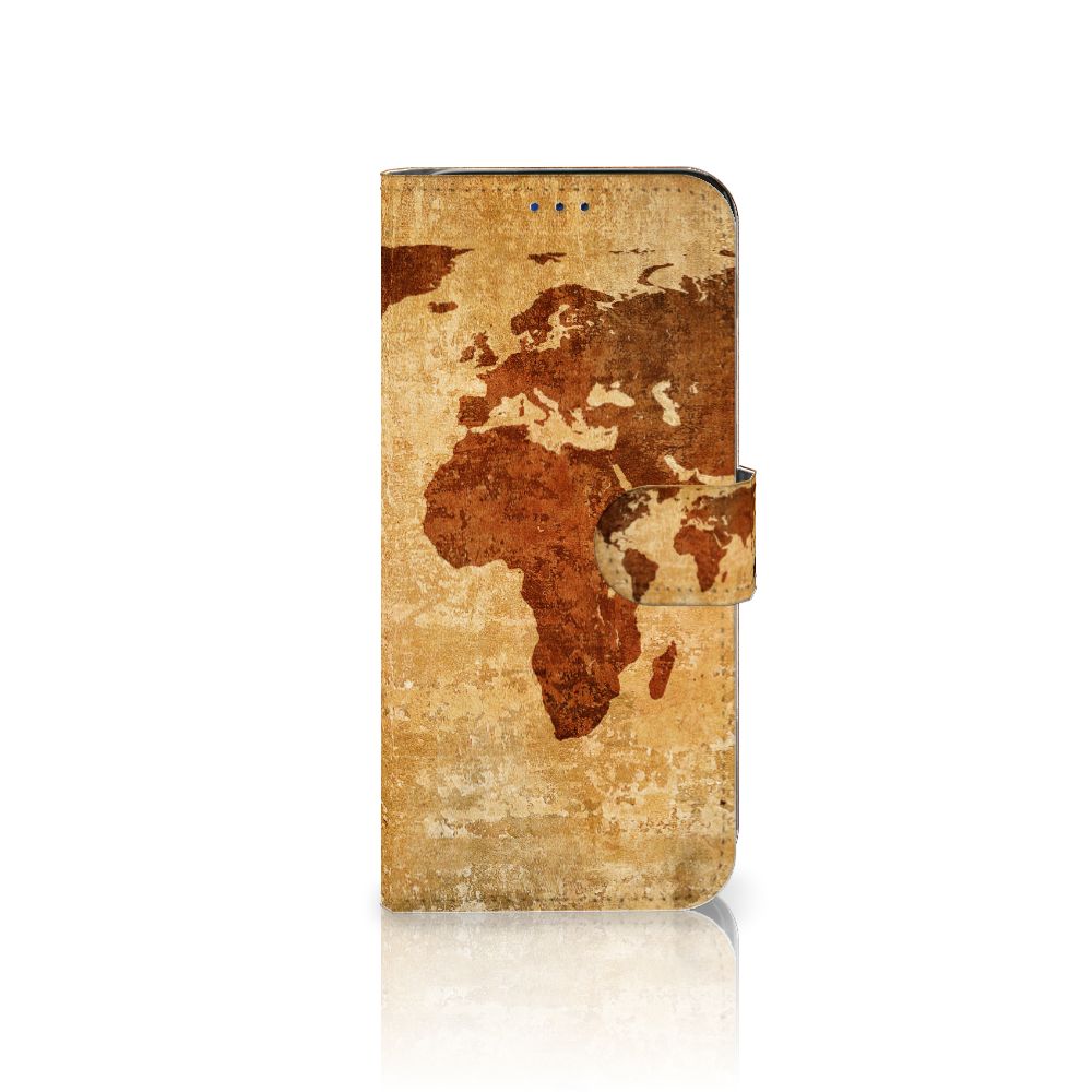 Samsung Galaxy A30 Flip Cover Wereldkaart