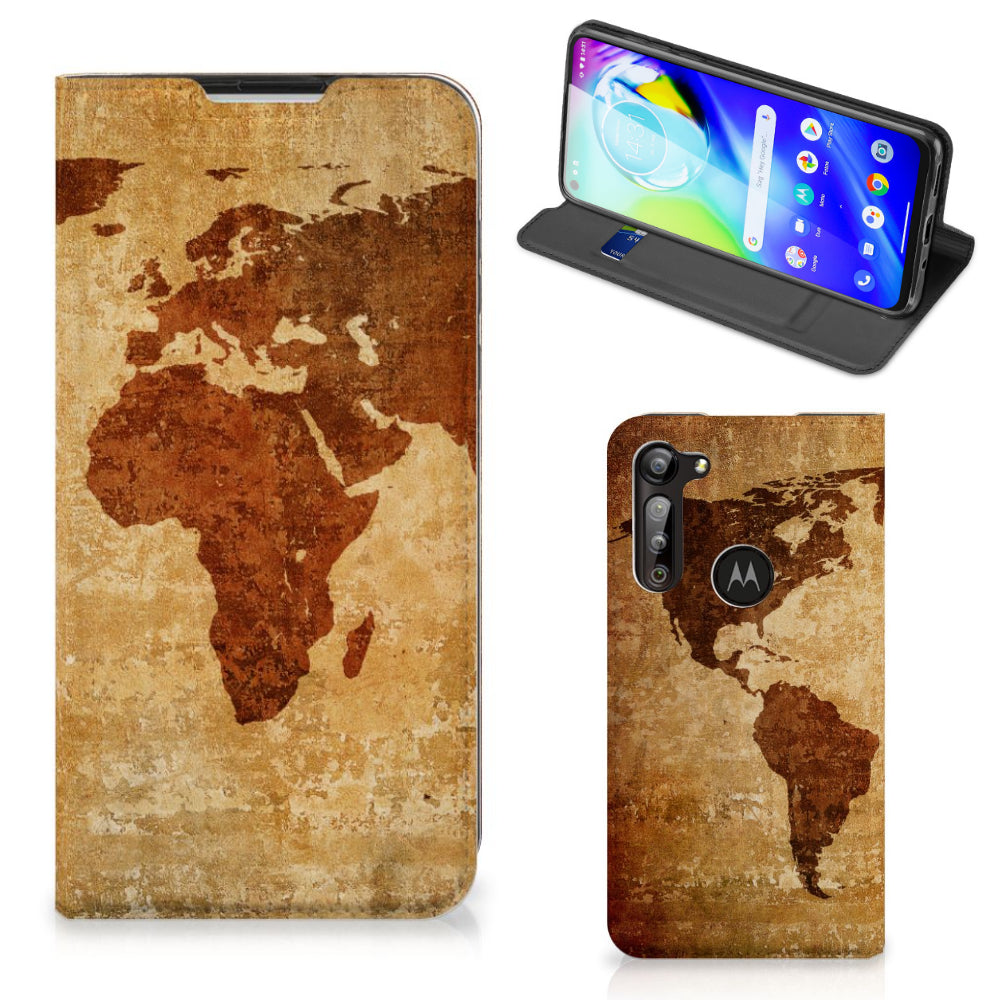 Motorola Moto G8 Power Book Cover Wereldkaart
