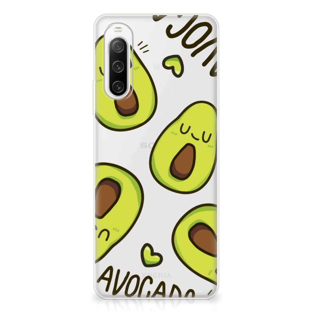 Sony Xperia 10 IV Telefoonhoesje met Naam Avocado Singing