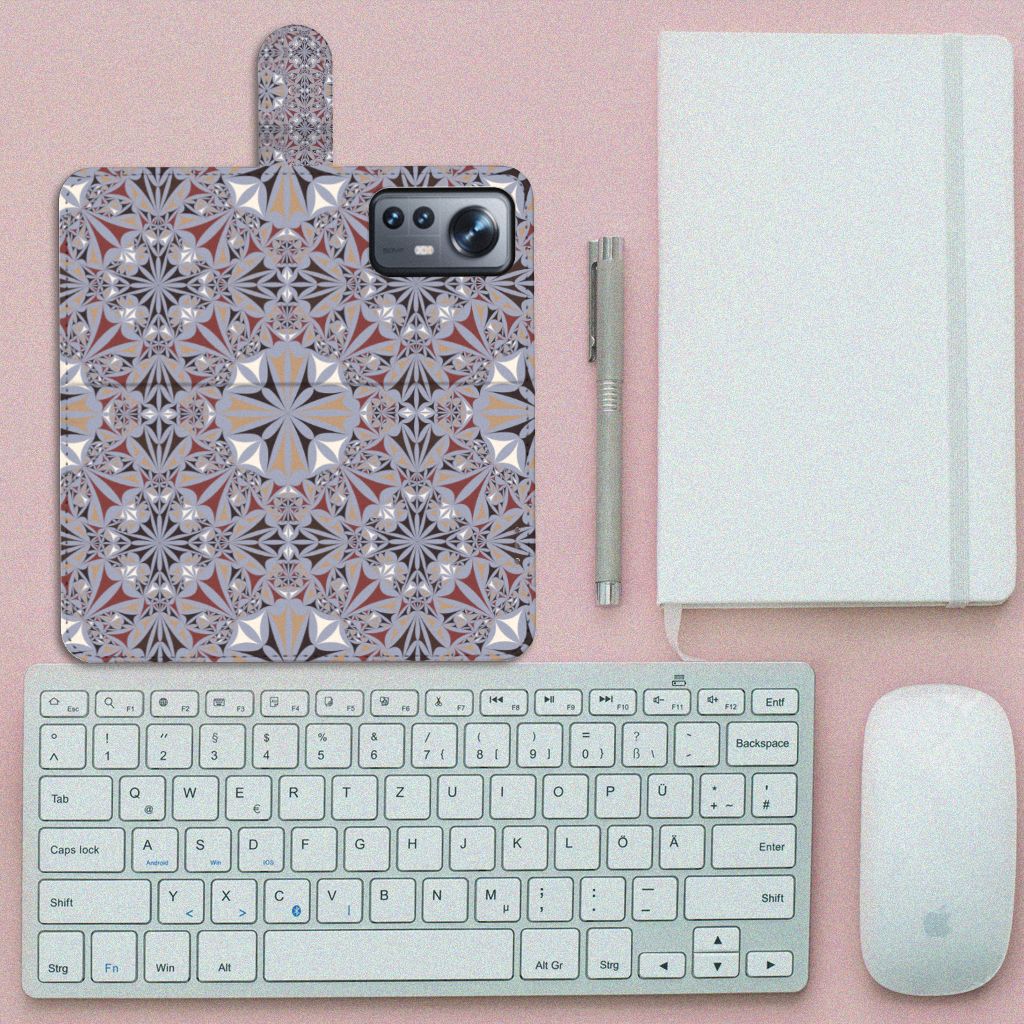 Xiaomi 12 Pro Bookcase Flower Tiles