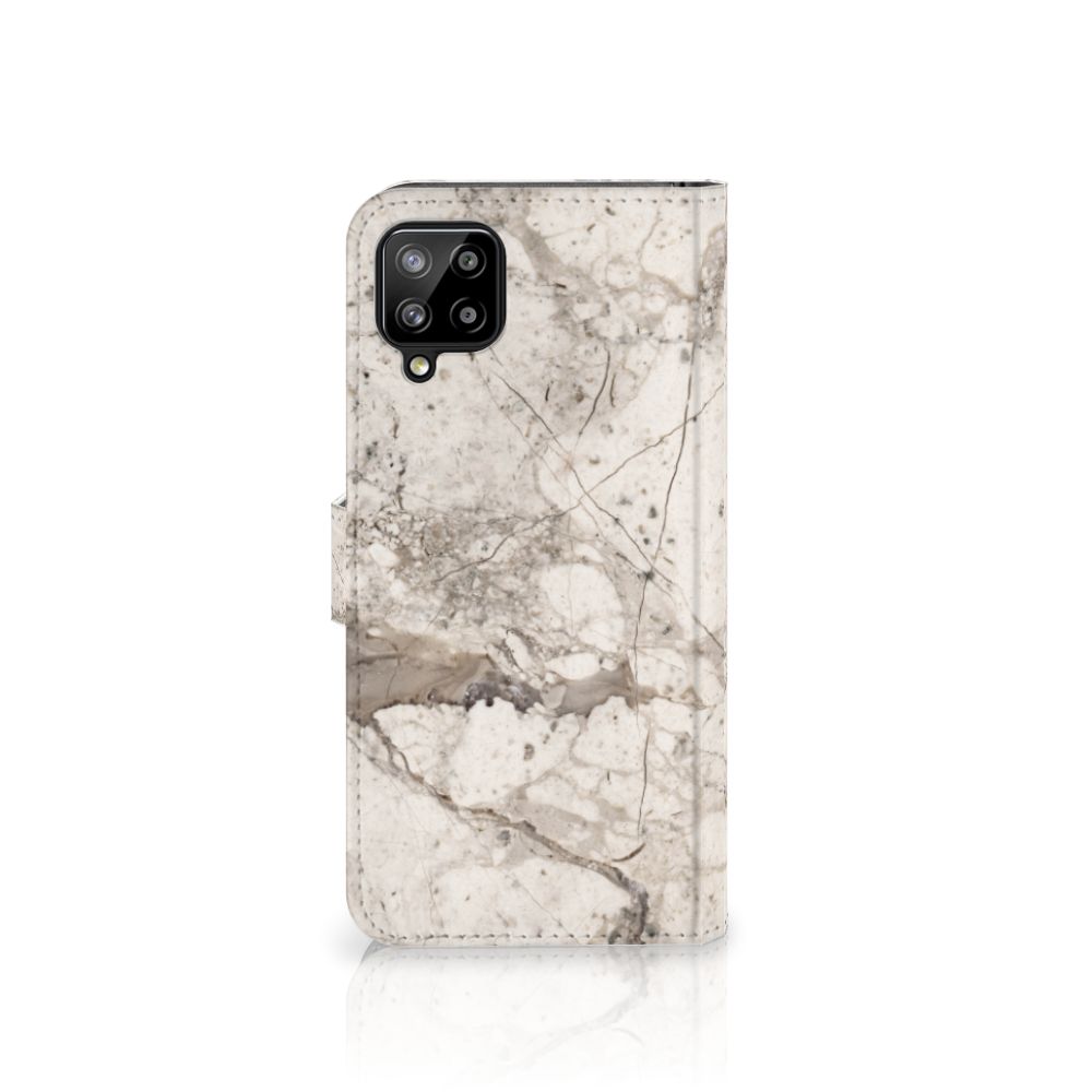 Samsung Galaxy A12 Bookcase Marmer Beige
