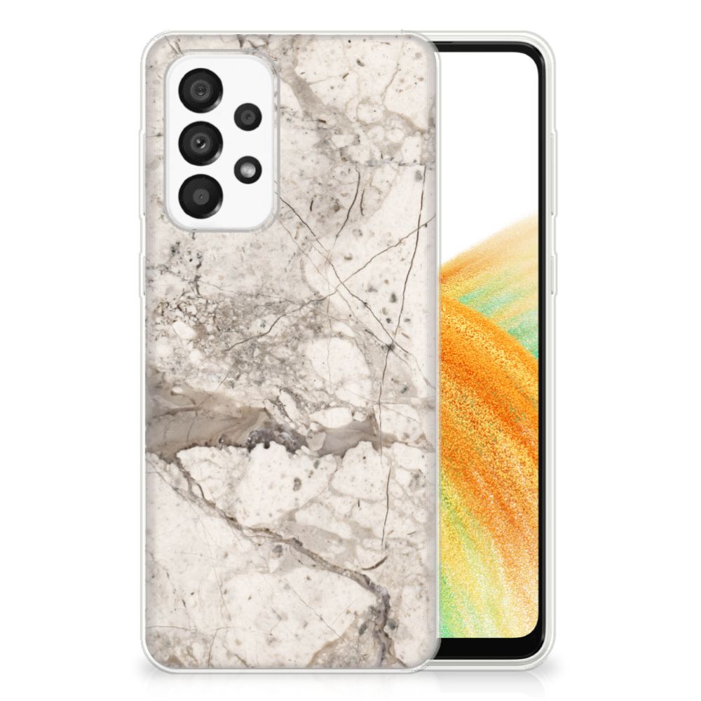 Samsung Galaxy A33 5G TPU Siliconen Hoesje Marmer Beige B2C Telecom