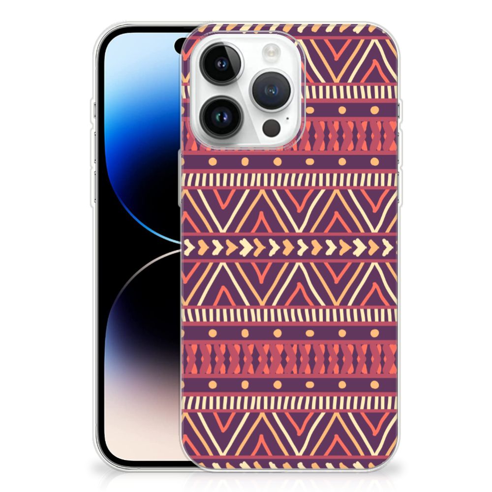 iPhone 14 Pro Max TPU bumper Aztec Paars B2C Telecom