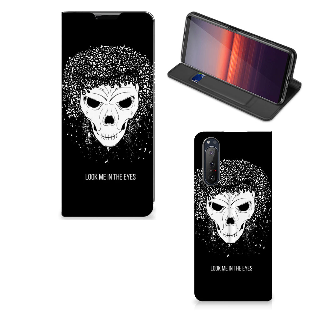 Mobiel BookCase Sony Xperia 5 II Skull Hair