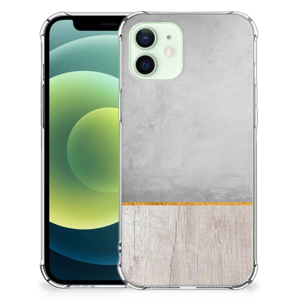iPhone 12 Mini Stevig Telefoonhoesje Wood Concrete B2C Telecom