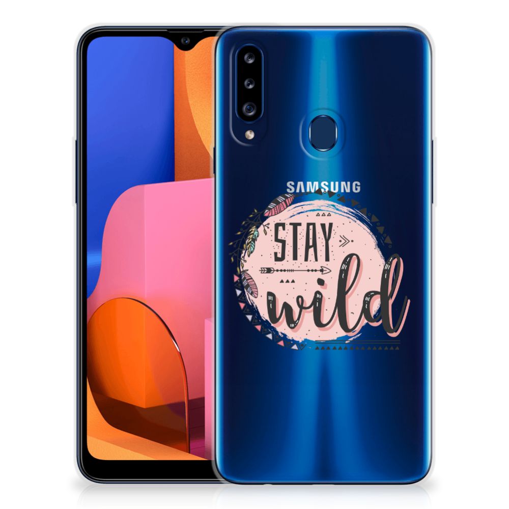 Samsung Galaxy A20s Telefoonhoesje met Naam Boho Stay Wild B2C Telecom