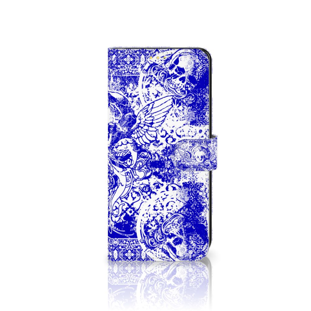Telefoonhoesje met Naam Xiaomi Poco X3 | Poco X3 Pro Angel Skull Blauw