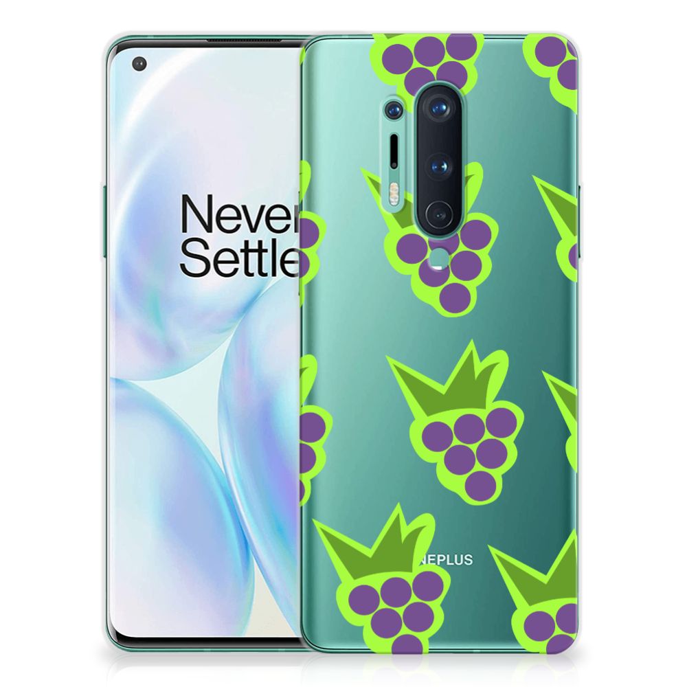 OnePlus 8 Pro Siliconen Case Druiven