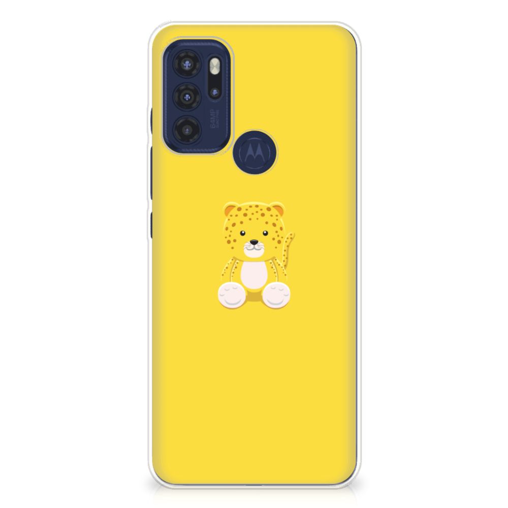 Motorola Moto G60s Telefoonhoesje met Naam Baby Leopard B2C Telecom