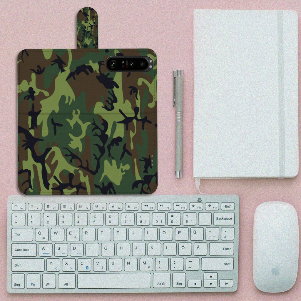 Sony Xperia 1 III Telefoon Hoesje Army Dark