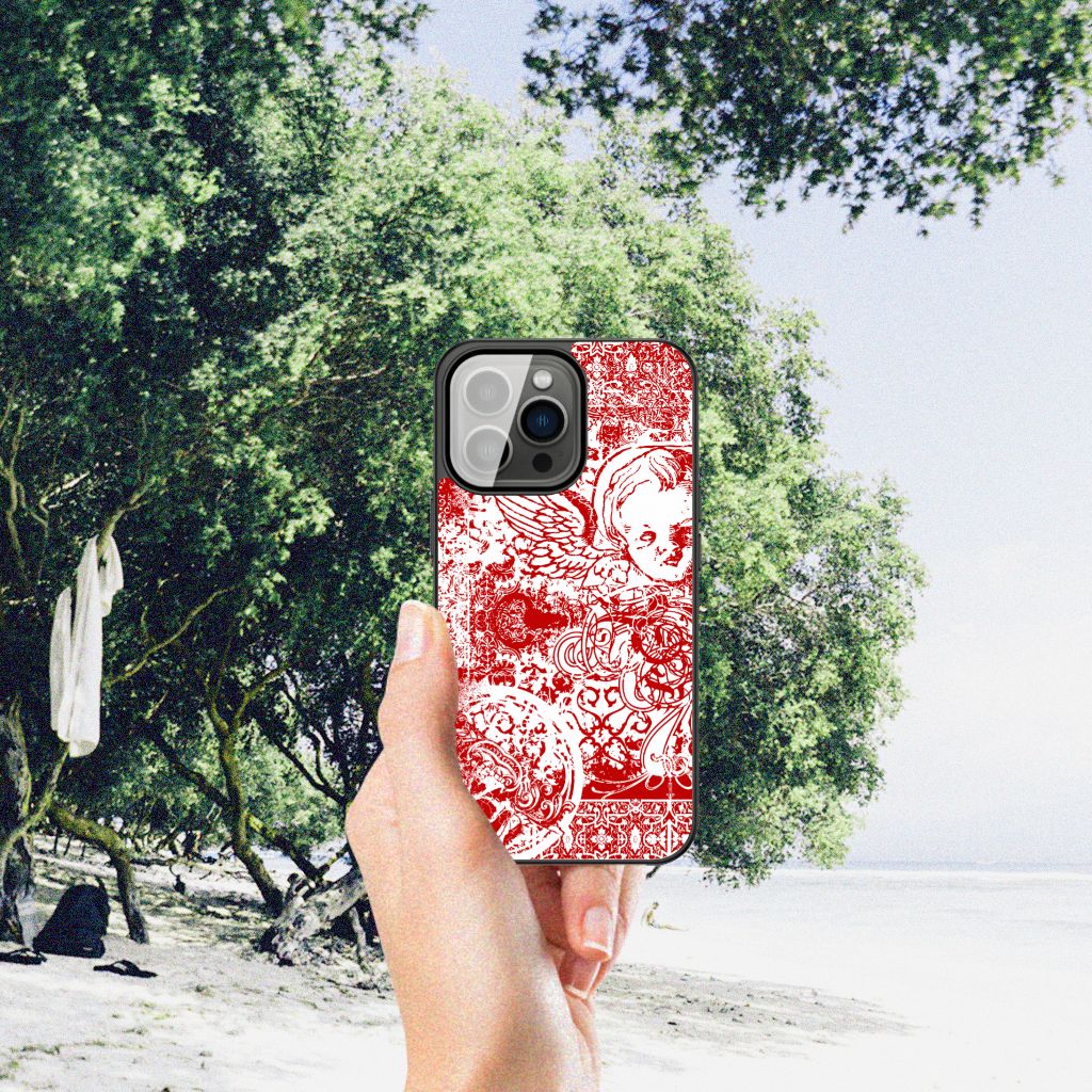 Telefoonhoesje iPhone 13 Pro Angel Skull Rood B2C Telecom