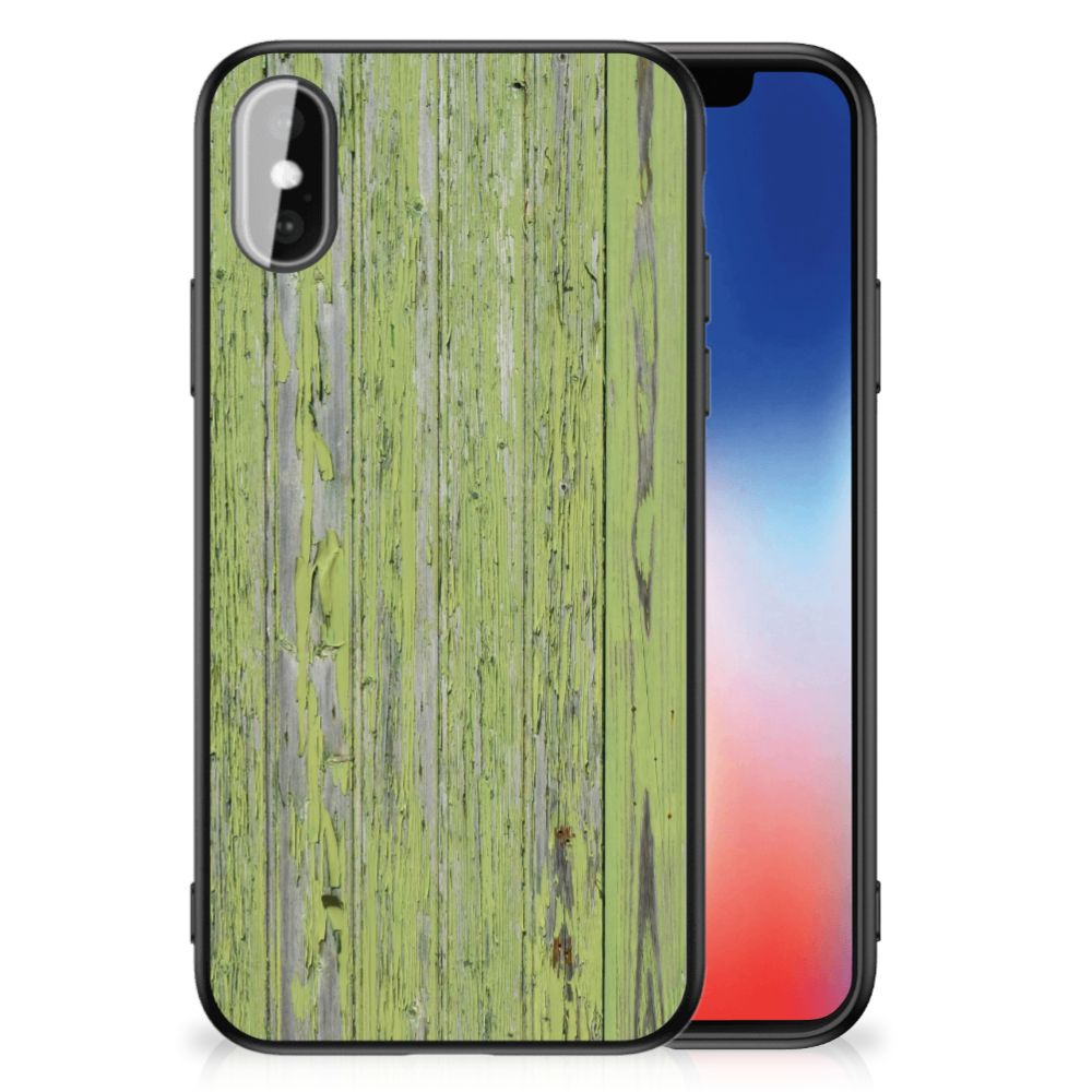 iPhone X | Xs Houten Print Telefoonhoesje Green Wood