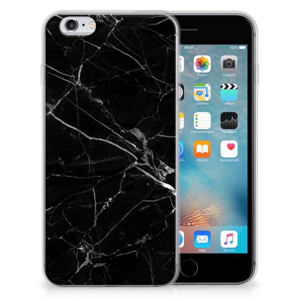 Apple iPhone 6 | 6s TPU Siliconen Hoesje Marmer Zwart - Origineel Cadeau Vader