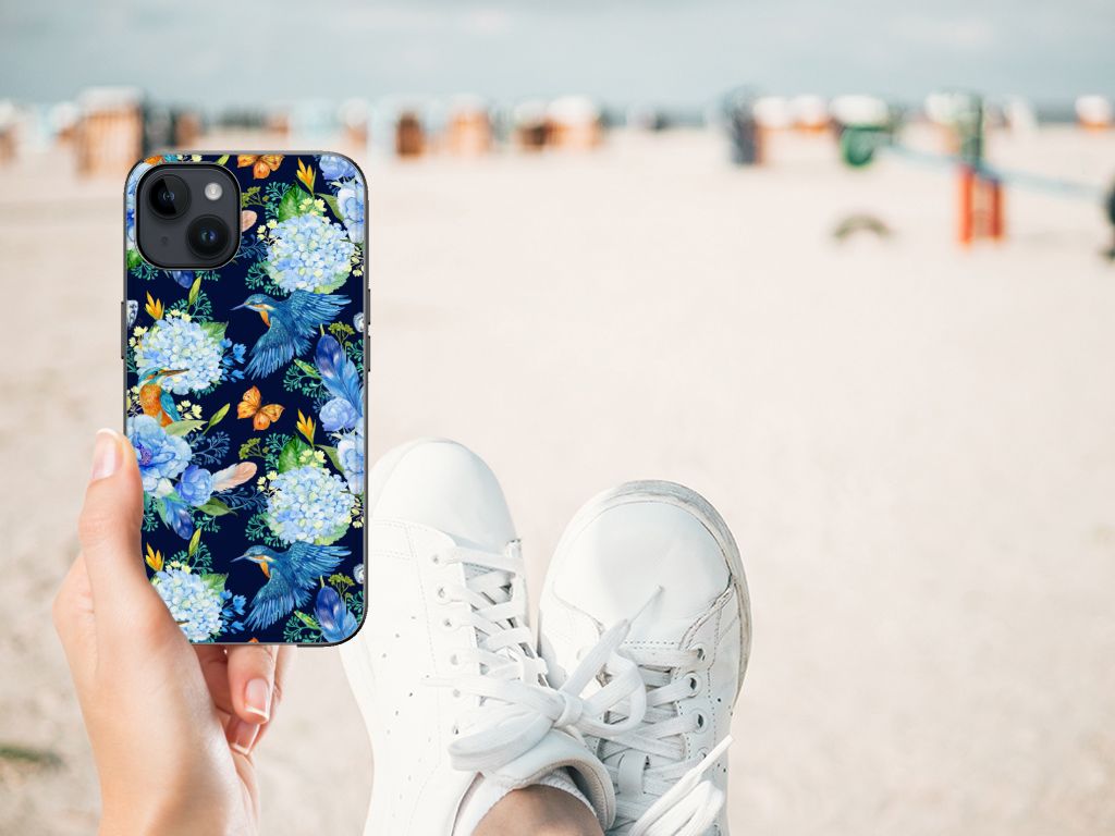 Dierenprint Telefoonhoesje voor iPhone 15 Plus IJsvogel B2C Telecom