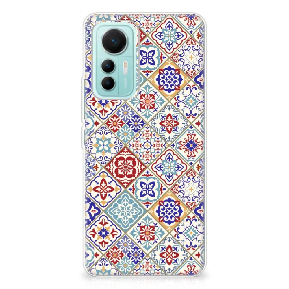 Xiaomi 12 Lite TPU Siliconen Hoesje Tiles Color