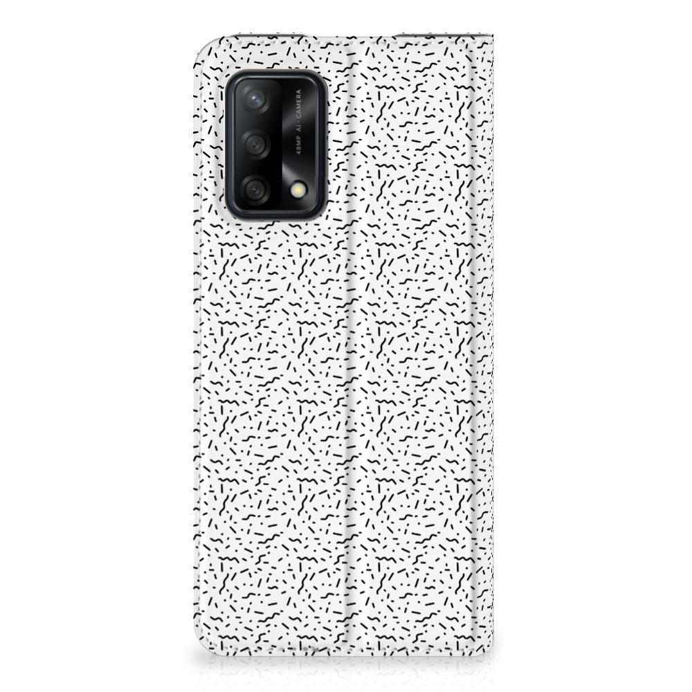 OPPO A74 4G Hoesje met Magneet Stripes Dots - B2C Telecom