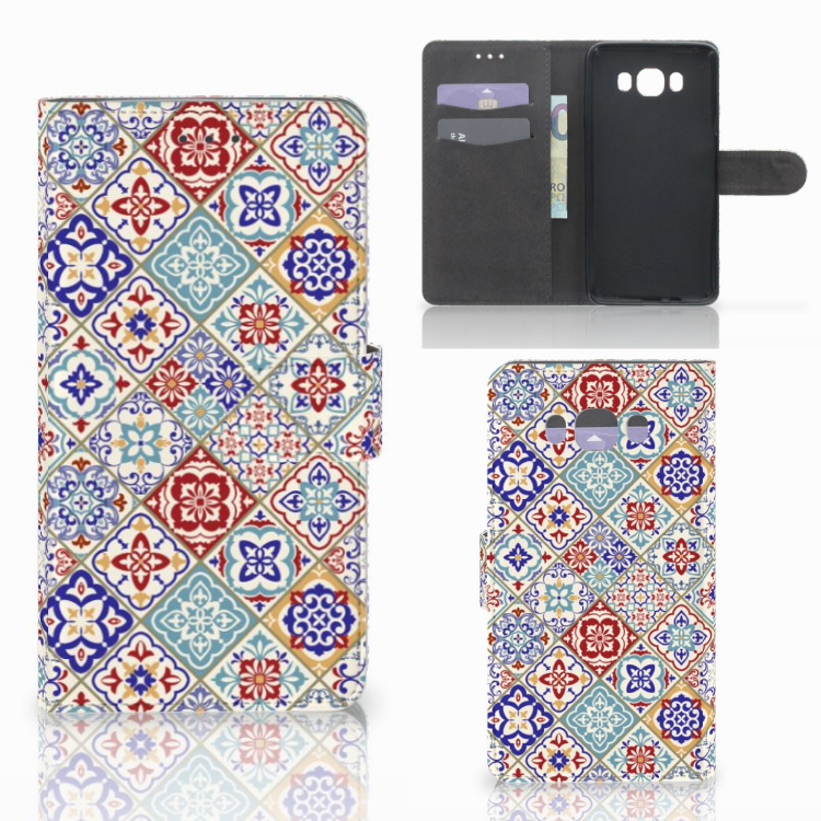 Samsung Galaxy J7 2016 Bookcase Tiles Color