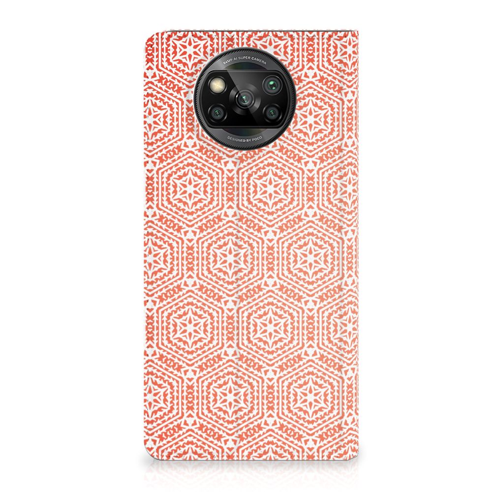 Xiaomi Poco X3 Pro | Poco X3 Hoesje met Magneet Pattern Orange - B2C Telecom