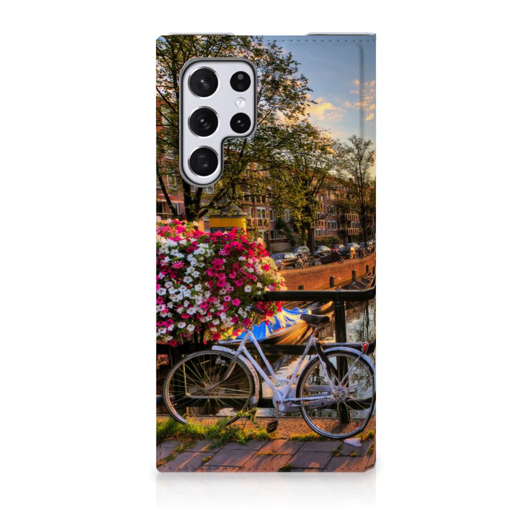 Samsung Galaxy S22 Ultra Book Cover Amsterdamse Grachten - B2C Telecom