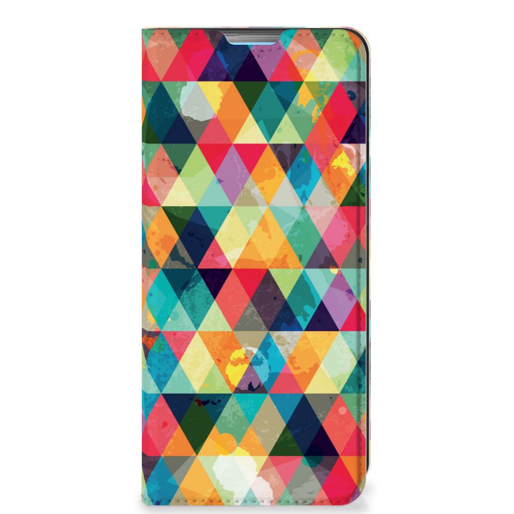 OPPO A74 4G Hoesje met Magneet Geruit - B2C Telecom