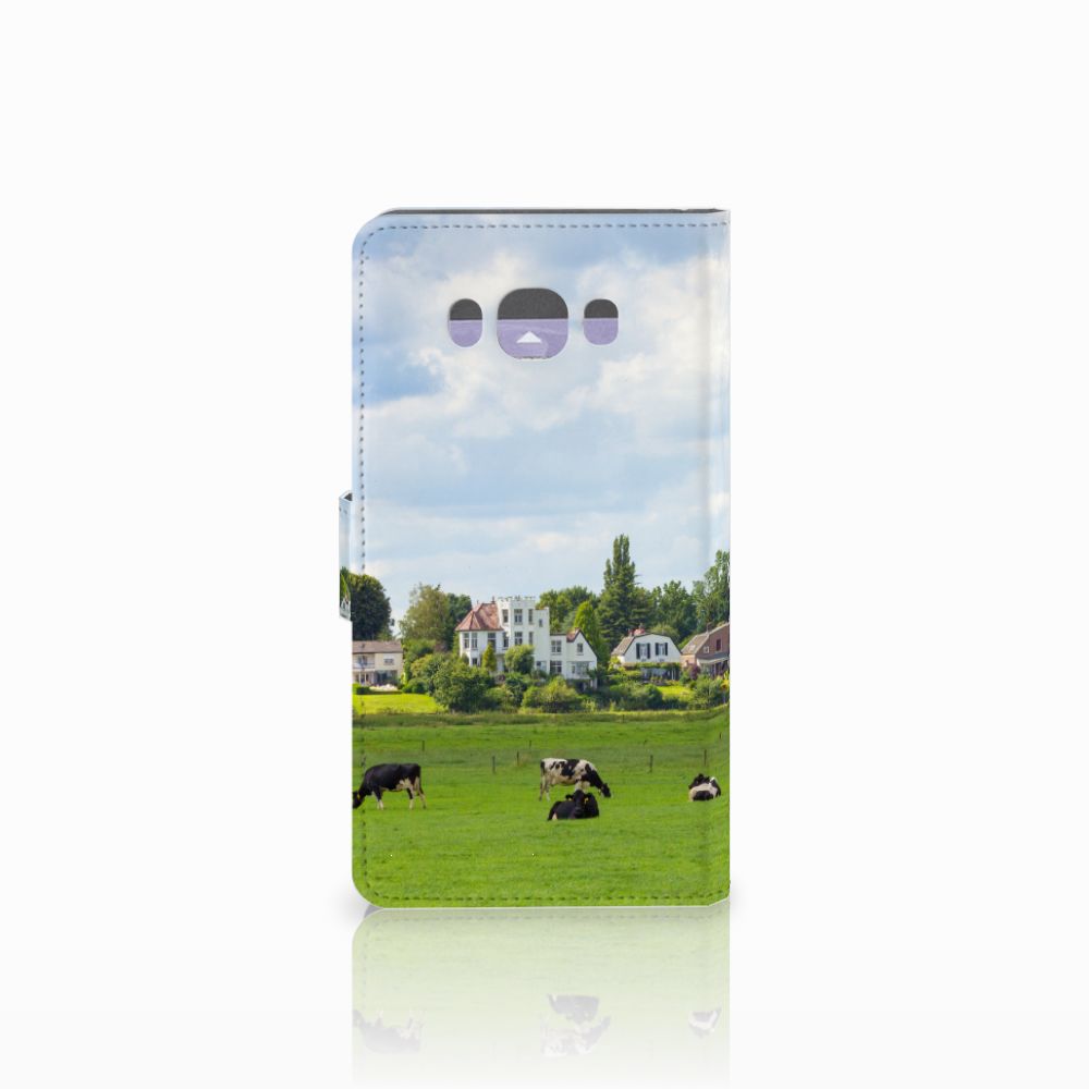 Samsung Galaxy J7 2016 Telefoonhoesje met Pasjes Koeien