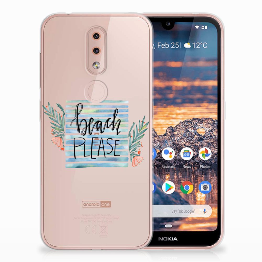 Nokia 4.2 Telefoonhoesje met Naam Boho Beach