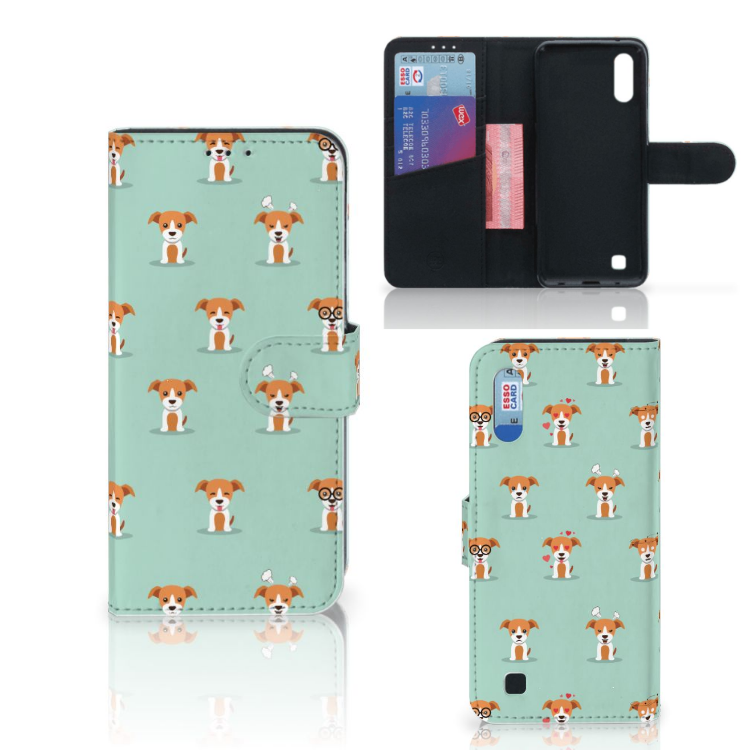Samsung Galaxy M10 Telefoonhoesje met Pasjes Pups