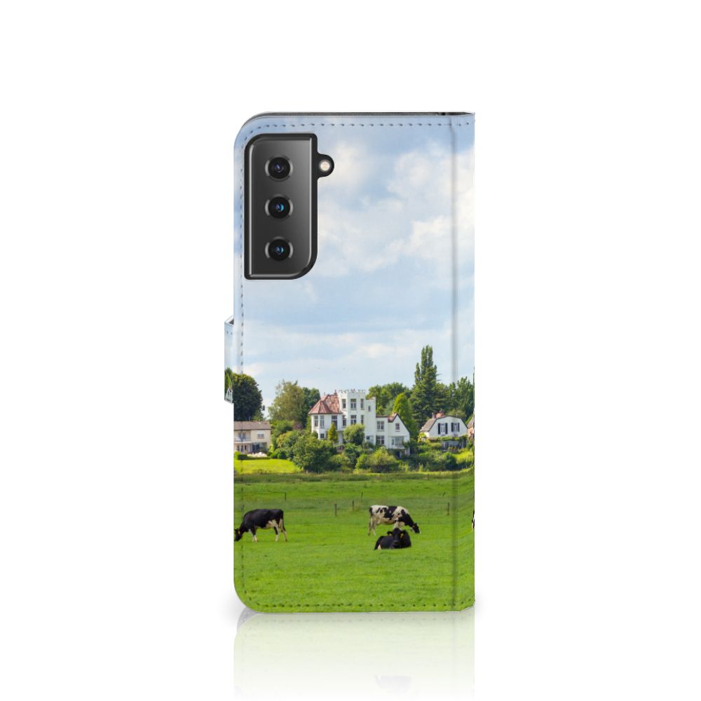 Samsung Galaxy S21 Plus Telefoonhoesje met Pasjes Koeien