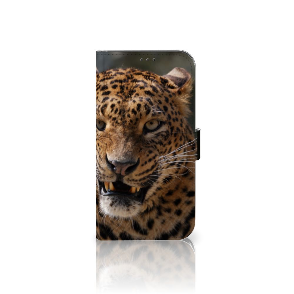 Apple iPhone 12 Pro Max Telefoonhoesje met Pasjes Luipaard
