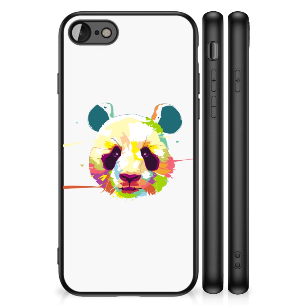 iPhone SE 2022 | SE 2020 | 7/8 Hoesje Panda Color met kleurrijk panda design op back cover.