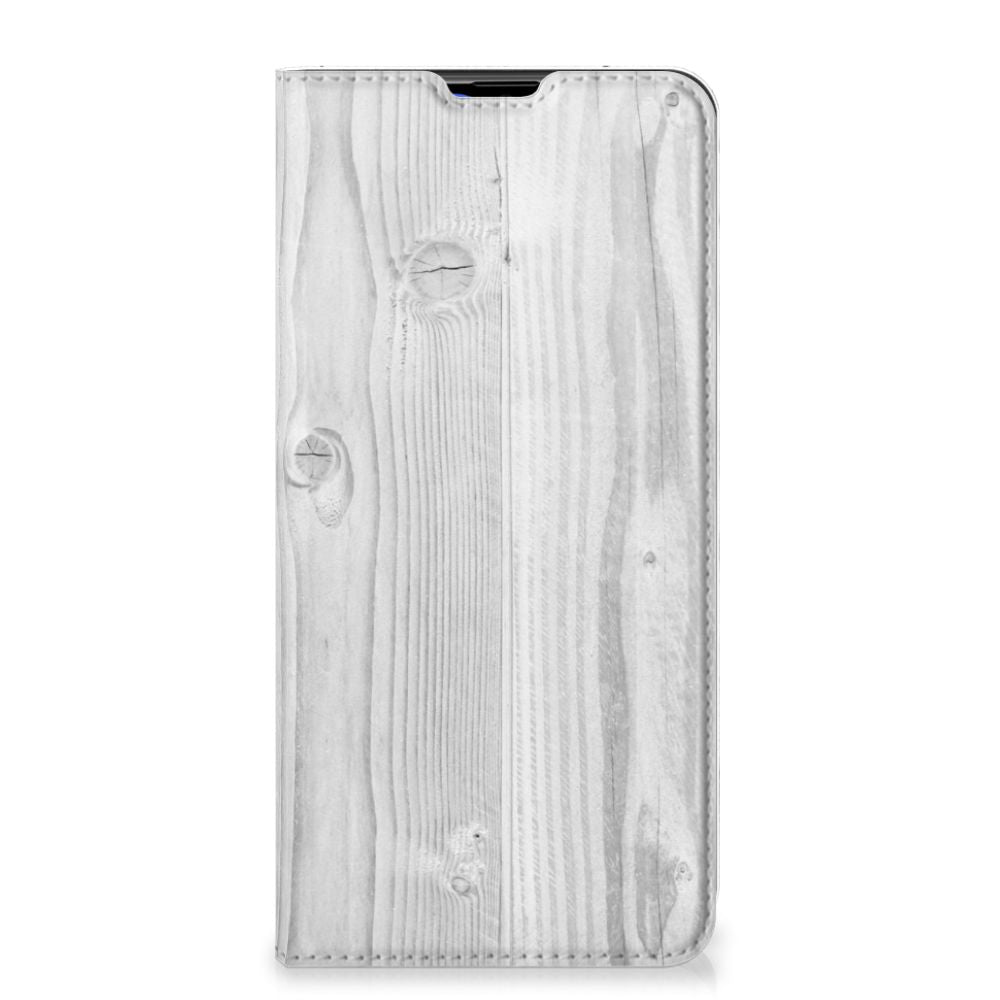 Samsung Galaxy A20s Book Wallet Case White Wood - B2C Telecom